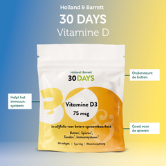Afbeelding 3 voor 30DAYS Vitamine D3 75mcg - 30 softgels