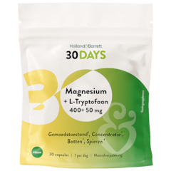 Afbeelding 1 voor 30DAYS Magnesium 400mg + L-Tryptofaan 50mg - 30 capsules