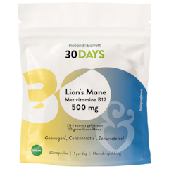 Image 1 for 30DAYS Lion's Mane Met Vitamine B12 500mg - 30 capsules