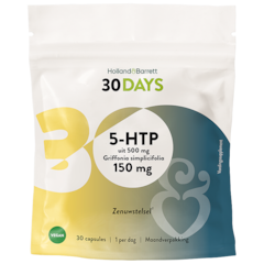 Image 1 for 30DAYS 5-HTP 150mg Uit 500mg Griffonia Simplicifolia - 30 capsules
