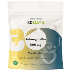Afbeelding 1 voor 30DAYS Ashwagandha 500mg 7% Withanolides - 30 capsules