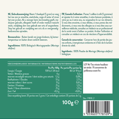 Afbeelding 2 voor 100% Moringa Poeder Biologisch - 100g