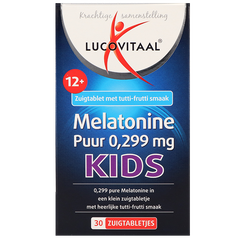 Afbeelding 1 voor Kids Melatonine Puur 0.299mg Tutti-Frutti - 30 zuigtabletten
