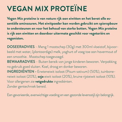 Afbeelding 2 voor Premium Vegan Proteïne Mix - 1000g