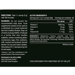 Afbeelding 3 voor Performance Ultra Immune C Immune Support Poeder Tropical - 200g