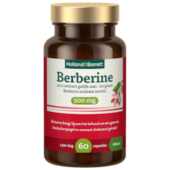 Afbeelding 1 voor Berberine 500 mg 97% HCL 40:1 extract - 60 capsules