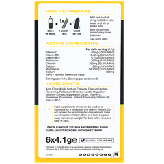 Afbeelding 3 voor Science in Sport Hydro+ Electrolyte Drink Mix Lemon - 6x4,1g