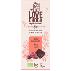Afbeelding 1 voor Lovechock Date Chocolate Dark 69% - 70g
