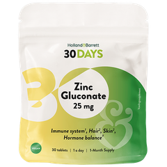 Afbeelding 1 voor 30DAYS Zink Gluconaat 25 mg - 30 tabletten