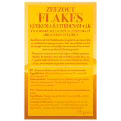 Afbeelding 2 voor Zeezout Flakes Kurkuma & Citroen - 175g