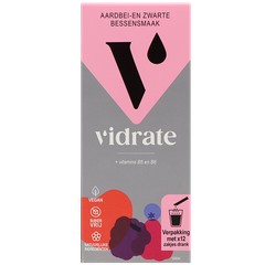 Afbeelding 1 voor ViDrate Aardbei- en Zwarte Bessensmaak - 12 sachets
