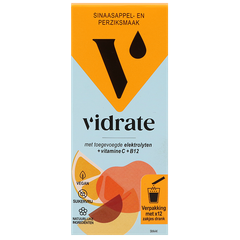 Afbeelding 1 voor ViDrate Sinaasappel- en Perziksmaak - 12 sachets