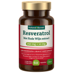 Afbeelding 1 voor Resveratrol 250mg met Rode Wijn-Extract 10mg - 60 capsules