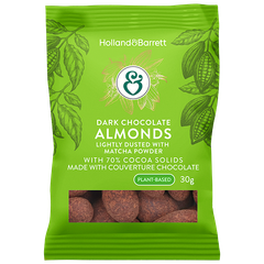 Afbeelding 1 voor Dark Chocolate Matcha Almonds - 30g