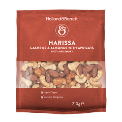 Afbeelding 1 voor Harissa Cashews & Almonds with Apricots - 210g