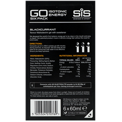 Afbeelding 2 voor SiS GO Isotonic Energy Gel Blackcurrant - 6x60ml