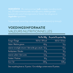 Afbeelding 2 voor 100% Natural Whey Protein Coconut - 500g
