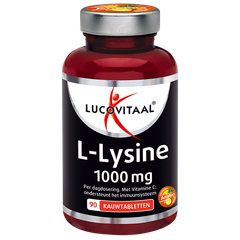 Afbeelding 1 voor L-Lysine Kauwtabletten 1000mg - 90 tabletten