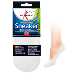 Afbeelding 1 voor 100% Naadloze Sneaker Bamboesokken Wit 35-38
