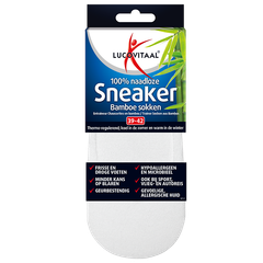 Afbeelding 2 voor 100% Naadloze Sneaker Bamboesokken Wit 39-42