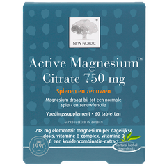 Afbeelding 1 voor Active Magnesium™ Citrate 750 mg - 60 tabletten