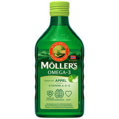 Afbeelding 1 voor Möller's Omega-3 Levertraan Appel - 250ml