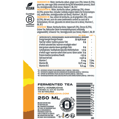 Afbeelding 2 voor BATU Kombucha Ginger & Lemon - 250ml