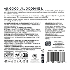 Afbeelding 2 voor Goodness Awaken Senses Douchegel Limoen, Munt & Eucalyptus - 500ml