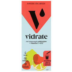 Afbeelding 1 voor ViDrate Aardbei- en Limoensmaak - 12 zakjes