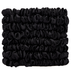 Afbeelding 2 voor VeganBoost Satin Scrunchies Black - 8 stuks