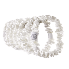 Afbeelding 2 voor VeganBoost Satin Scrunchies White - 8 stuks