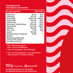 Afbeelding 3 voor Hair Gummies Biotine Framboos -  60 gummies