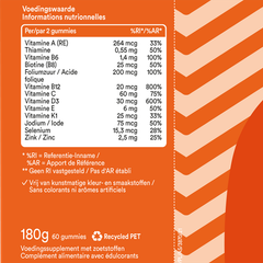 Afbeelding 3 voor Multi Gummies Kers & Framboos - 60 gummies