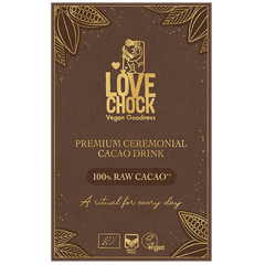 Afbeelding 1 voor Lovechock Premium Ceremonial Cacao Drink 100% Raw Cacao - 8x20g