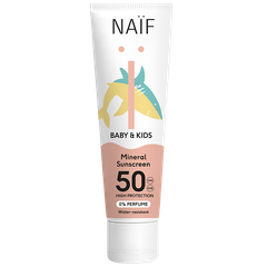 Afbeelding 1 voor Naïf Minerale Zonnebrandcrème 0% parfum voor Baby & Kids SPF50  30ML