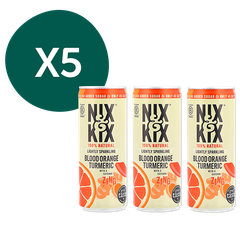 Afbeelding 1 voor Lightly Sparkling Bloodorange Turmeric Drink – 5 Blikjes