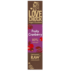Afbeelding 1 voor Lovechock Fruity Cranberry 80% Cacao - 40g
