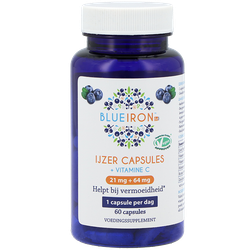 Blue Iron IJzer Capsules + Vitamine C - 60 capsules