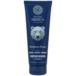 Natura Siberica Men Northern Power 3-in-1 Hair + Body Wash - 200ml