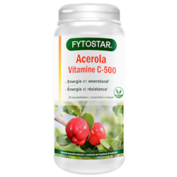 Fytostar Acérola Vitamine C 500mg - 60 comprimés à mâcher