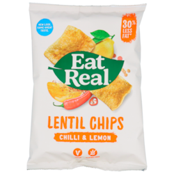Eat Real Chips de lentilles piment & citron 40 g