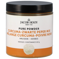 Jacob Hooy Poudre pure mélange curcuma et poivre noir (110 g)