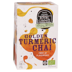 Royal Green Golden Turmeric Chai bio