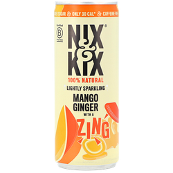Nix & Kix Lightly Sparkling Mango Ginger Drink - 250ml