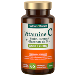 Holland & Barrett Vitamine C 1000mg + Gluconate de Zinc 20mg - 60 comprimés
