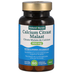 Holland & Barrett Calcium Citraat Malaat 200 mg - 60 Tabletten