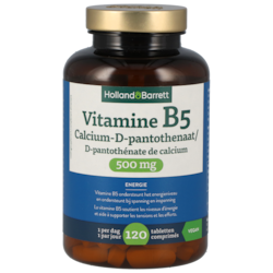 Holland & Barrett Vitamine B5 D-Pantothénate de Calcium 500mg - 120 comprimés