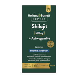 Holland & Barrett Expert Shilajit + Ashwagandha 500mg Liposomaal - 60 capsules