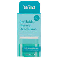 Wild Déodorant Naturel Coton Frais et Sel de Mer - 1x Kit de Base