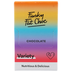 Funky Fat Foods Chocolate Bars Variety Box - 10 x 50 g